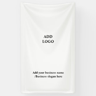 Lona Logotipo personalizado simple y elegante aquí etiq