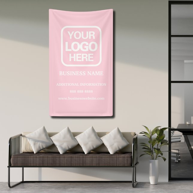 Lona Logotipo profesional moderno de negocios rosa (Subido por el creador)