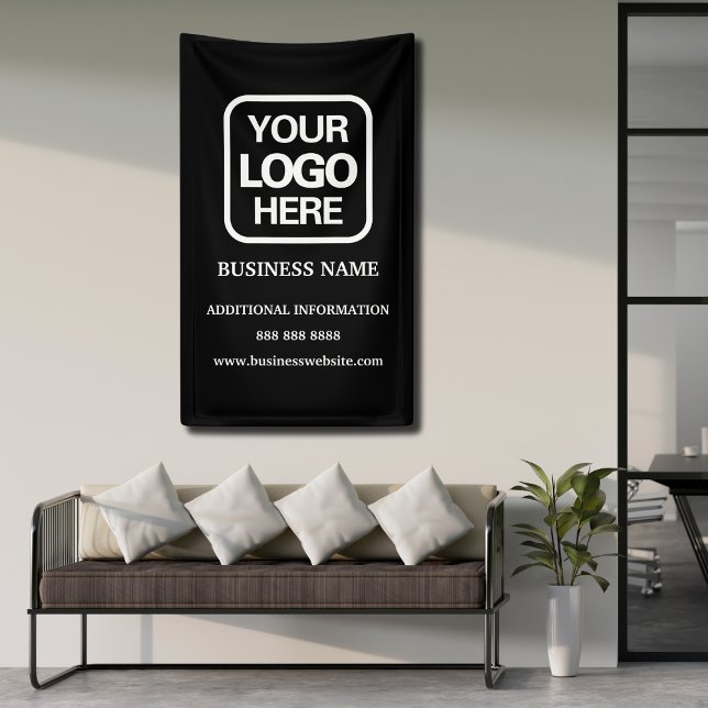 Lona Logotipo profesional moderno para negocios Negro (Subido por el creador)