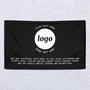 Lona Logotipo simple y negocio de texto