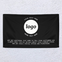 Lona Logotipo simple y negocio de texto