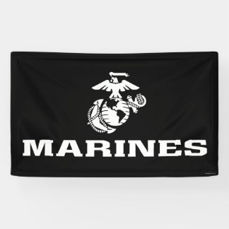 Lona Logotipo USMC apilado - blanco