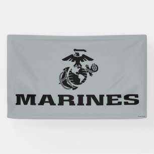 Lona Logotipo USMC Logotipo negro apilado
