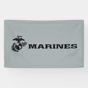 Lona Logotipo USMC Logotipo negro apilado