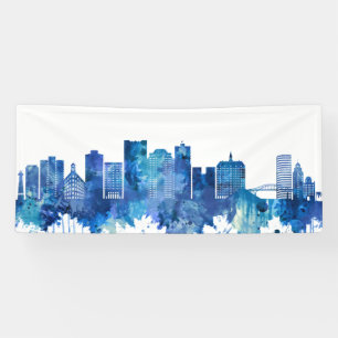 Lona Long Beach California Skyline Blue