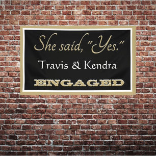 Lona Look! Custom Engagement party banner
