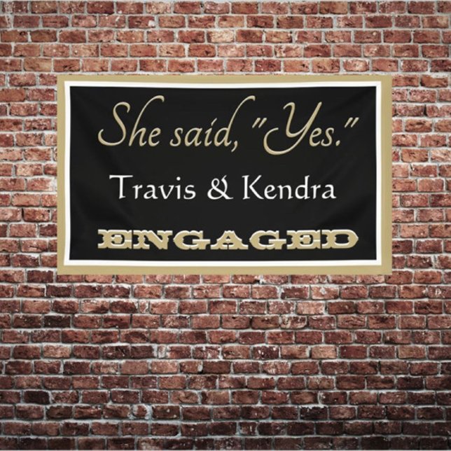 Lona Look! Custom Engagement party banner (Subido por el creador)
