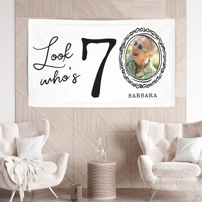 Lona Look Who's Setenta Photo 70th Birthday (Subido por el creador)