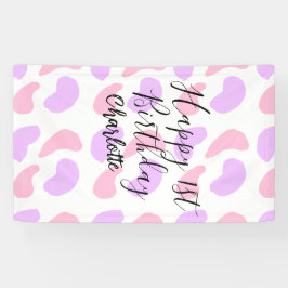 Lona Los abstractos púrpura rosa forman un feliz primer