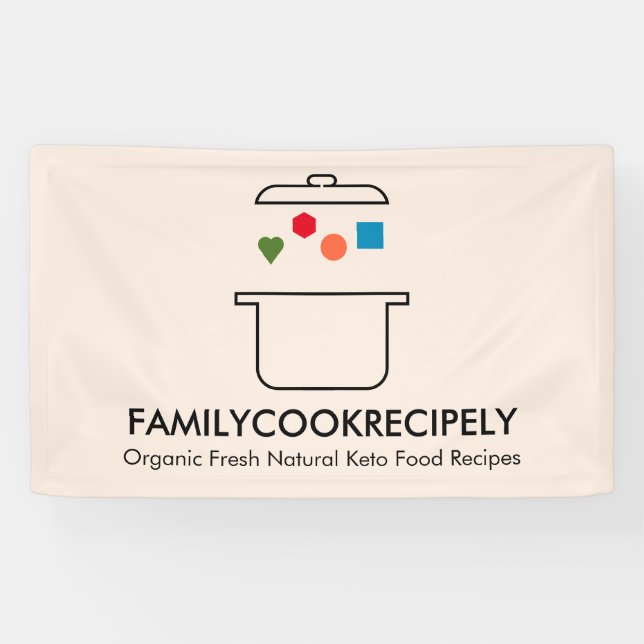 Lona Los cocineros cazan la comida geométrica dentro de (Horizontal)