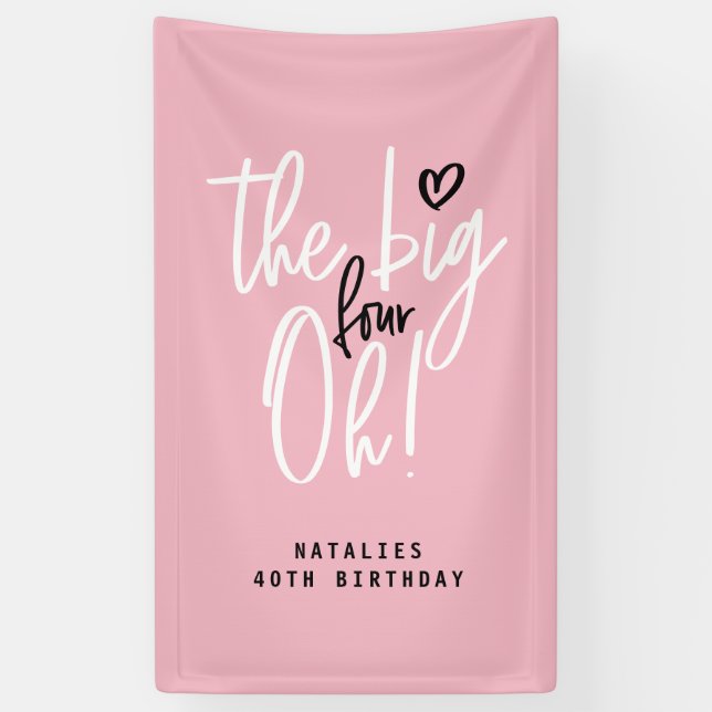 Lona ¡Los cuatro grandes, oh! 40.º cartel de fiesta de  (Vertical)