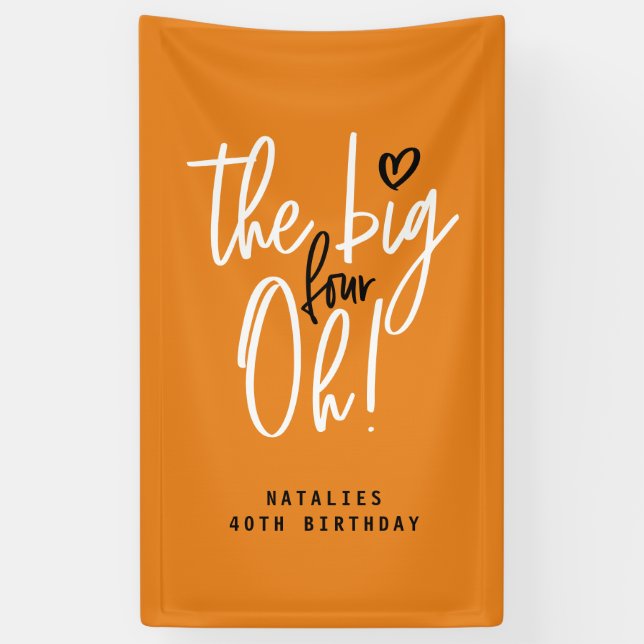 Lona ¡Los cuatro grandes, oh! 40.º cartel de fiesta de  (Vertical)