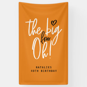 Lona ¡Los cuatro grandes, oh! Cartel del fiesta de 40 a