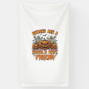 Lona Los demonios son amigos de los ghouls las calabaza