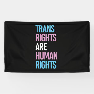 Lona Los derechos trans son derechos humanos - colores 