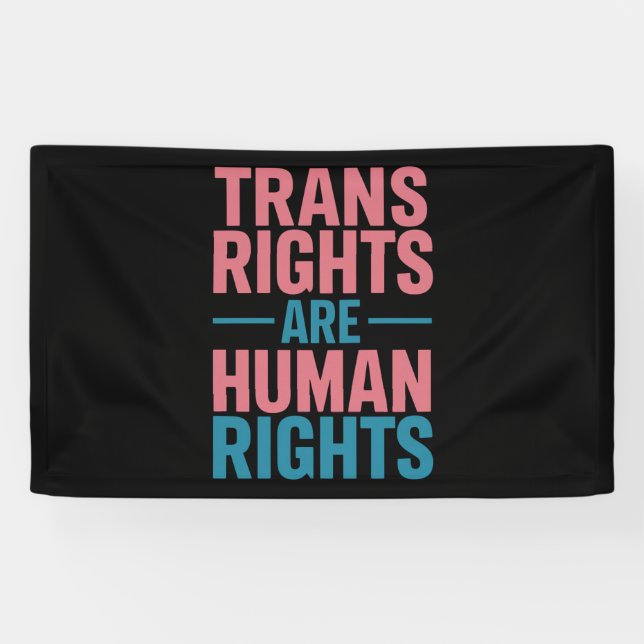 Lona Los derechos trans son derechos humanos Orgullo tr (Horizontal)