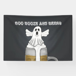 Lona Los fantasmas boo licor y cervezas