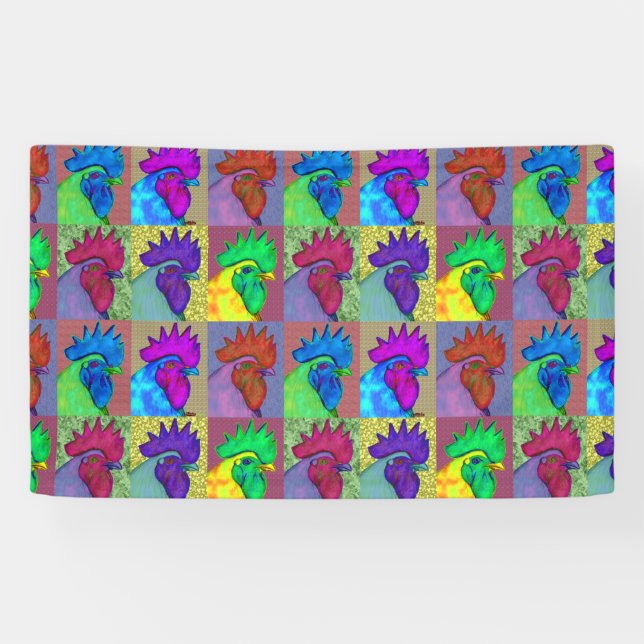 Lona ¡Los gallos se volvieron salvajes! (Horizontal)