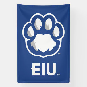 Lona Los Panthers de Illinois Oriental Paw Print y EIU
