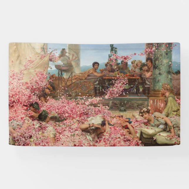 Lona Los Rosas de Heliogabalus (antiguo lujo romano) (Horizontal)