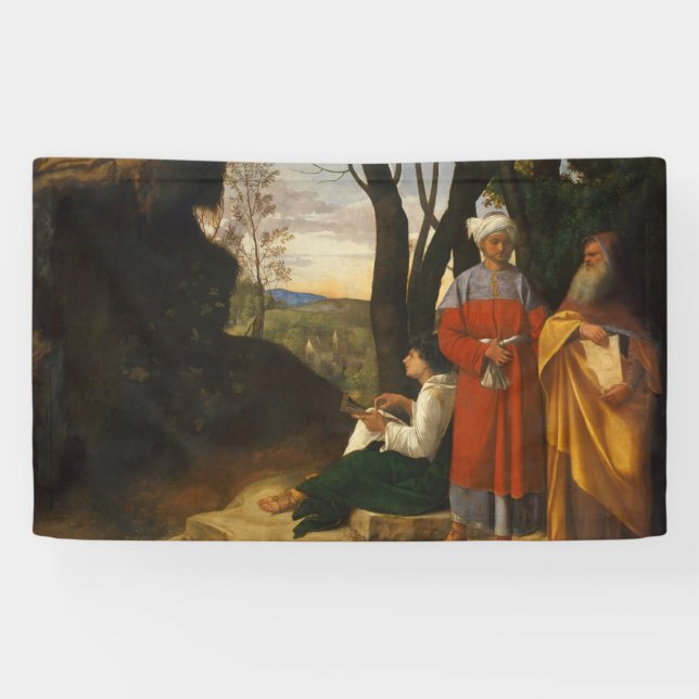 Lona Los tres filósofos (sabios) (de Giorgione) (Horizontal)