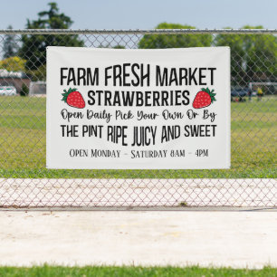 Lona los vendedores de fresas frescas de granja añaden 