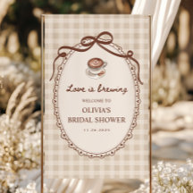 Love is Brewing Coffee Bridal Shower Welcome