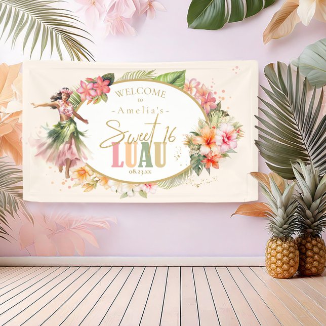 Lona Luau Dulce hawaiano Dieciséis Hula Welcome ID1092 (Subido por el creador)