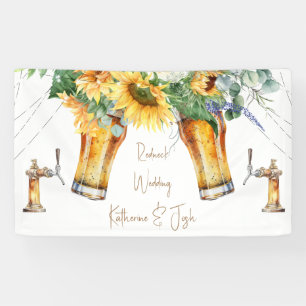 Lona Luces de boda Redneck girasol cerveza 