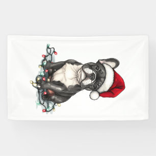Lona Luces de Navidad de Bulldog Francés Regalos de Per