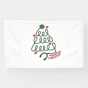 Lona Luces de Navidad del árbol del estetoscopio batas