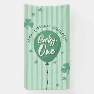 Lona Lucky One cumpleaños St Patricks Day Trébol