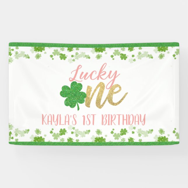 Lona Lucky One First Birday Banner - Chica (Horizontal)