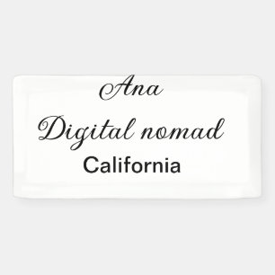 Lona Lugar de texto simple mínimo agregue su nombre cal