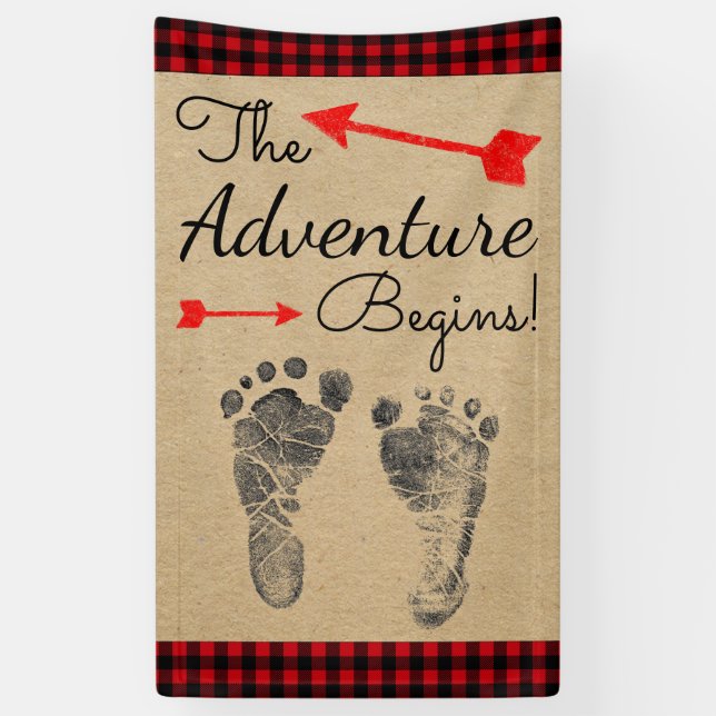 Lona Lumberjack Buffalo Plaid Baby Shower (Vertical)