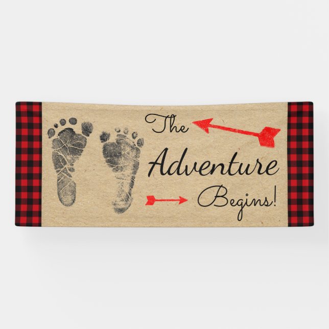 Lona Lumberjack Buffalo Plaid Baby Shower (Horizontal)
