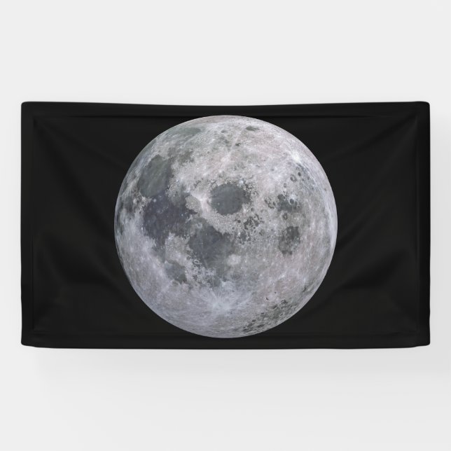 Lona LUNA LLENA 5' x 3' bandera (Horizontal)