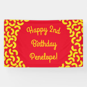 Lona Mac y Cheese Kid Primer Fiesta de cumpleaños Maca