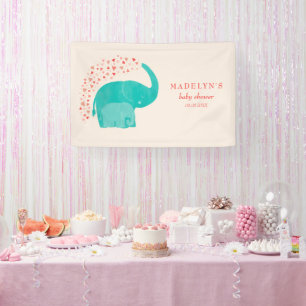 Lona Madera elefante y decoración de Baby Shower de ter