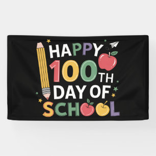 Lona Maestros del Día 100 de la Escuela Feliz 100 Días