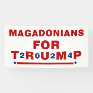 Lona Magadonianos Para La Estrella Azul Roja De Trump 2