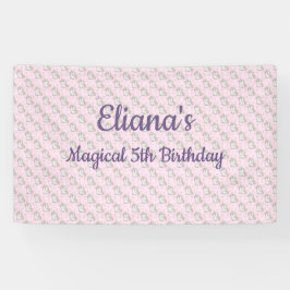 Lona Magnífica fiesta de cumpleaños del arcoiris Pastel