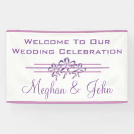 Lona Magnolia Lavender - Banner Boda - 3' x 5'