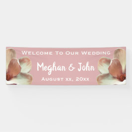 Lona Magnolia Rubor - Banner Boda - 2.5' x 8'