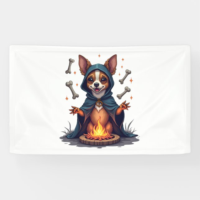 Lona Maldito perro ritual chihuahua (Horizontal)