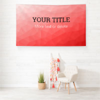 Malla geométrica roja Triángulo texto personalizad