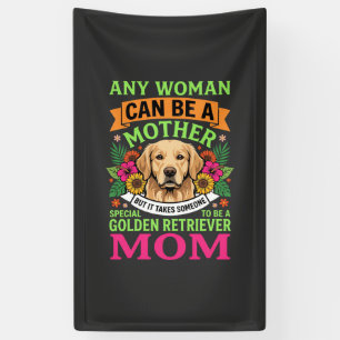 Lona Mamá Golden Retriever Amante de Perros Florales
