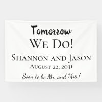 ¡Mañana Nos Casamos! Banner para Cena de Ensayo