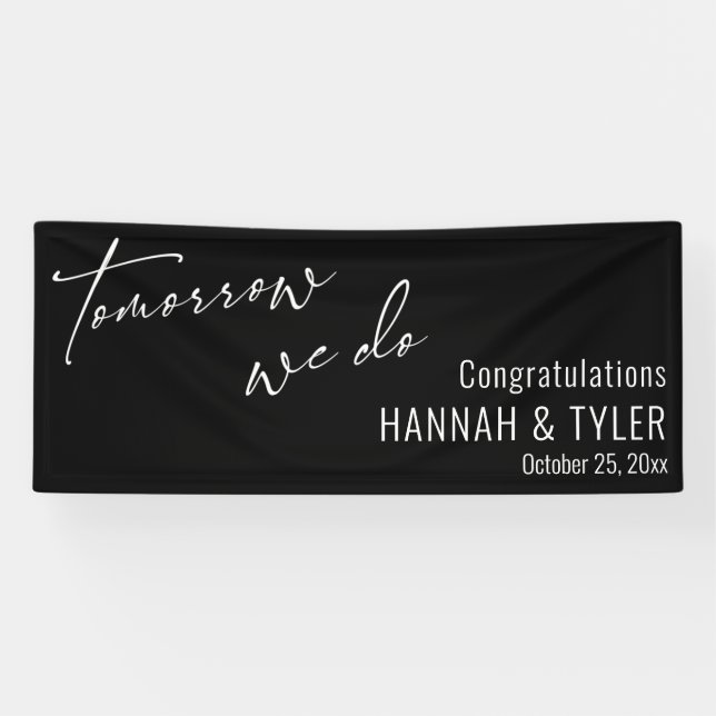 Lona Mañana Simple Hacemos Ensayo Cena Negra (Horizontal)