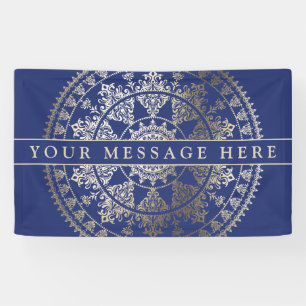 Lona Mandala de encargo del Relieve metalizado dorado